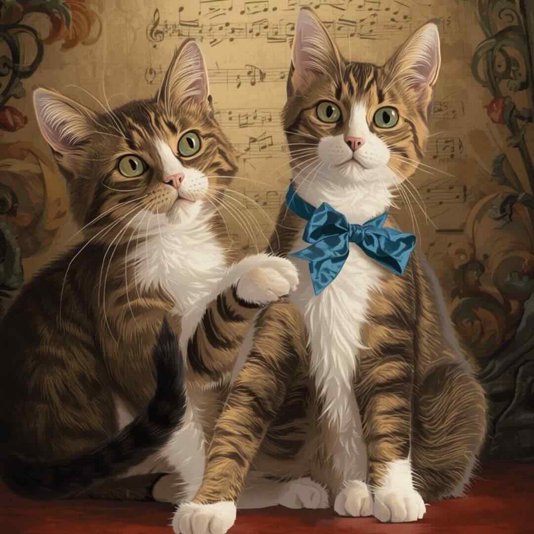 Duetto buffo di due gatti image